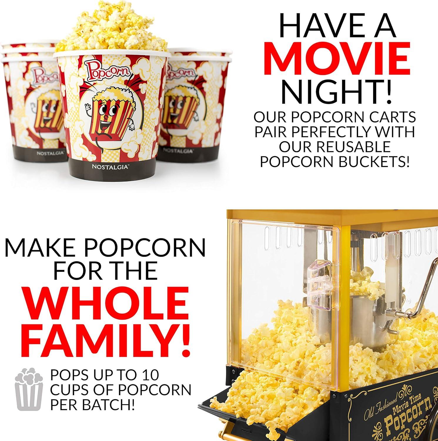 imageNostalgia CocaCola Popcorn Maker Machine  Professional Tabletop With 25 Oz Kettle Makes Up to 10 Cups  Vintage Popcorn Machine Movie Theater Style  Coke RedBlack  Gold