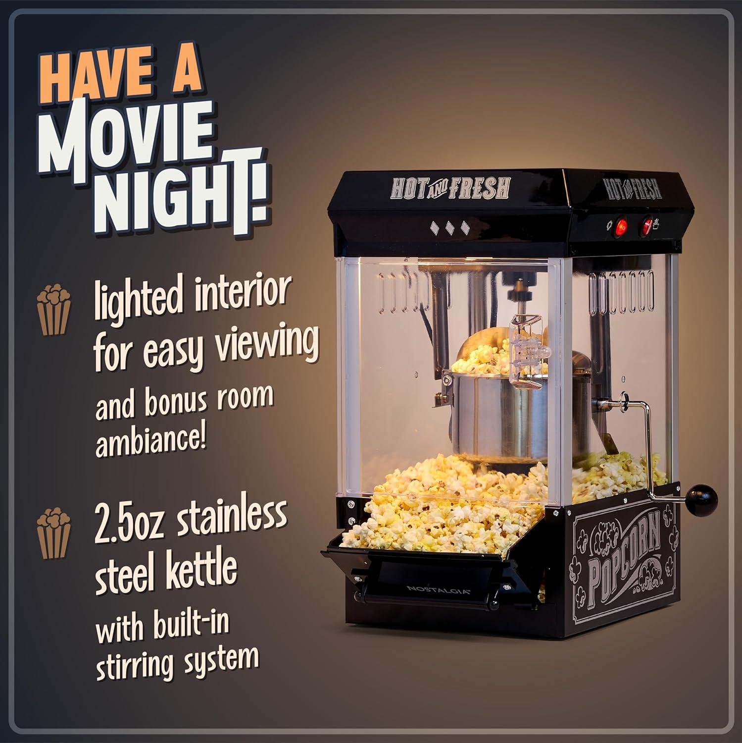 imageNostalgia CocaCola Popcorn Maker Machine  Professional Tabletop With 25 Oz Kettle Makes Up to 10 Cups  Vintage Popcorn Machine Movie Theater Style  Coke RedBlack