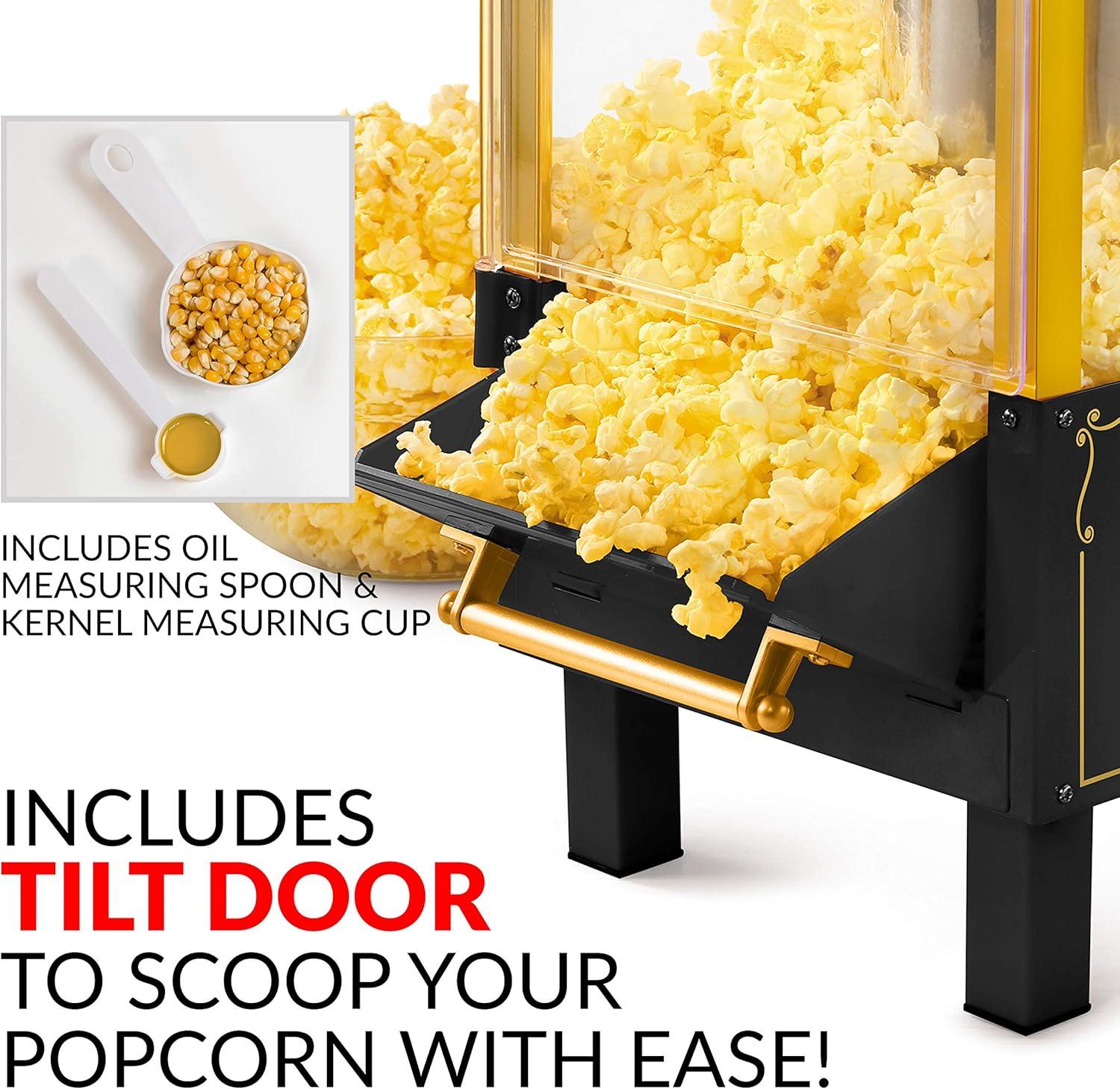imageNostalgia CocaCola Popcorn Maker Machine  Professional Tabletop With 25 Oz Kettle Makes Up to 10 Cups  Vintage Popcorn Machine Movie Theater Style  Coke RedBlack  Gold