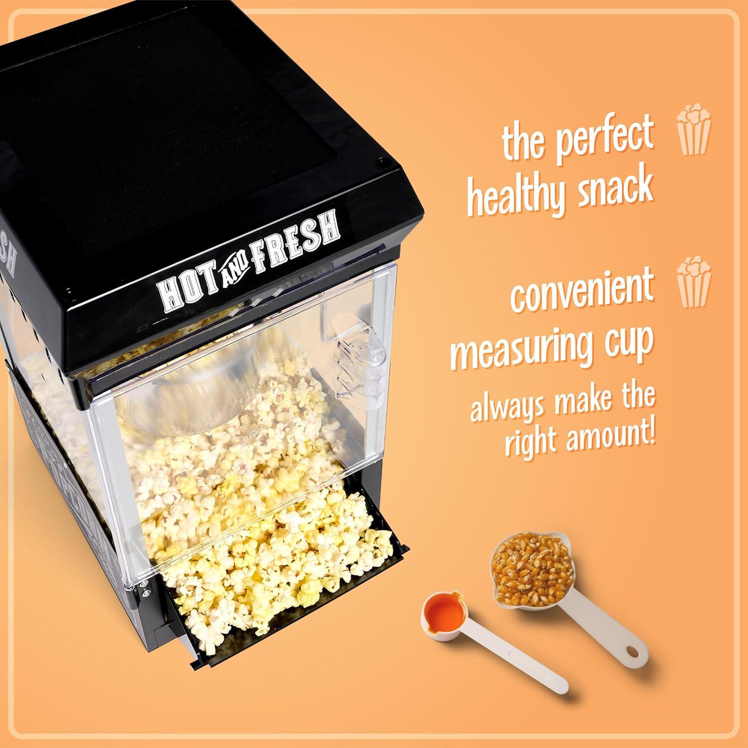 imageNostalgia CocaCola Popcorn Maker Machine  Professional Tabletop With 25 Oz Kettle Makes Up to 10 Cups  Vintage Popcorn Machine Movie Theater Style  Coke RedBlack