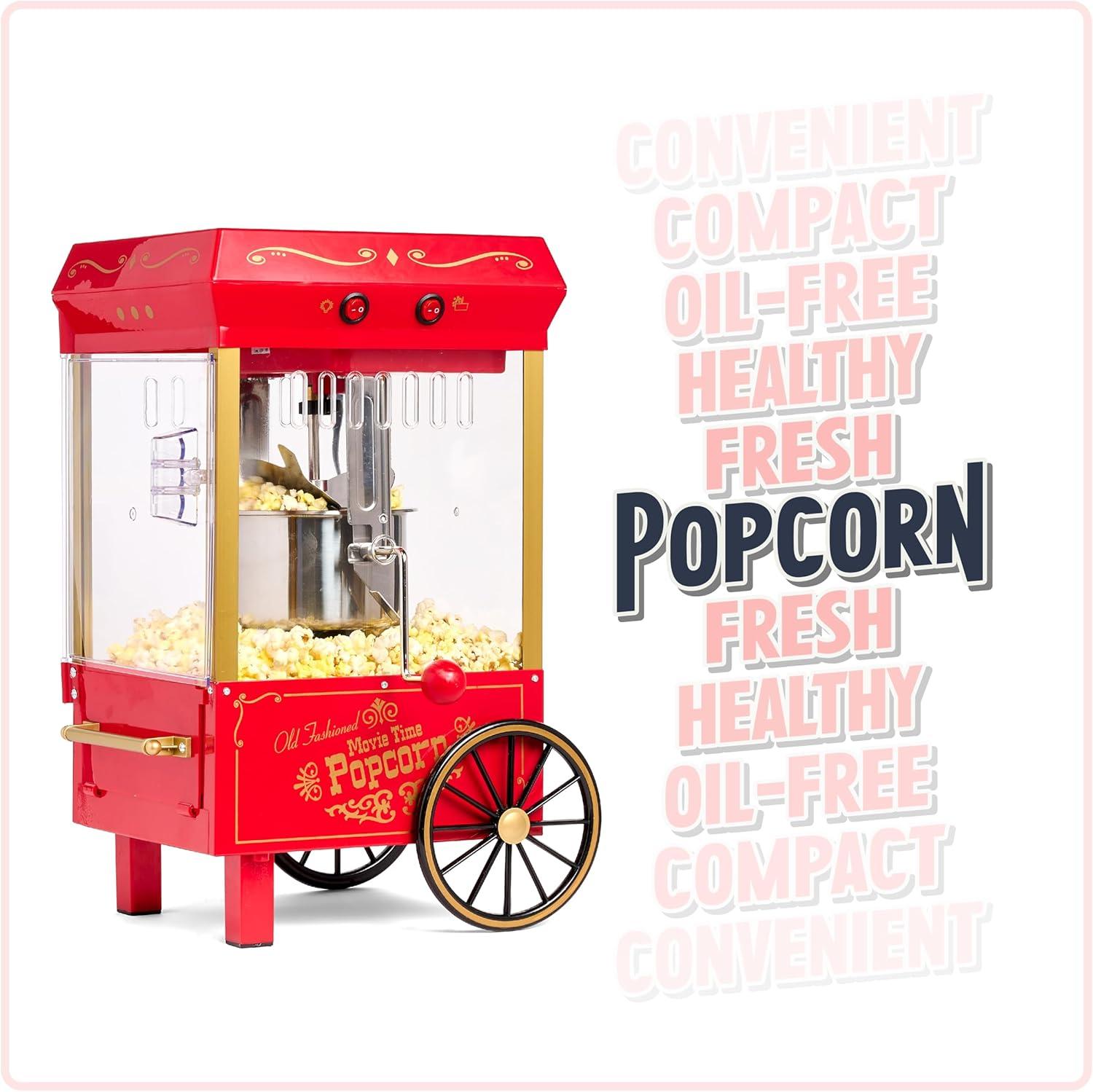imageNostalgia CocaCola Popcorn Maker Machine  Professional Tabletop With 25 Oz Kettle Makes Up to 10 Cups  Vintage Popcorn Machine Movie Theater Style  Coke RedRed