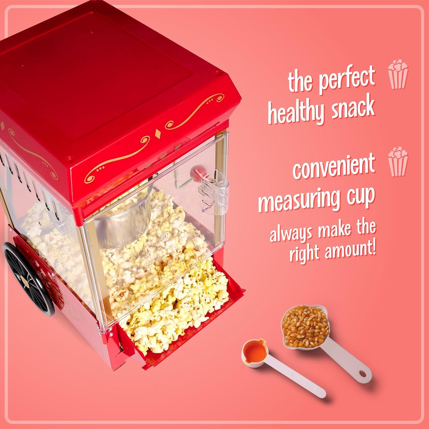 imageNostalgia CocaCola Popcorn Maker Machine  Professional Tabletop With 25 Oz Kettle Makes Up to 10 Cups  Vintage Popcorn Machine Movie Theater Style  Coke RedRed
