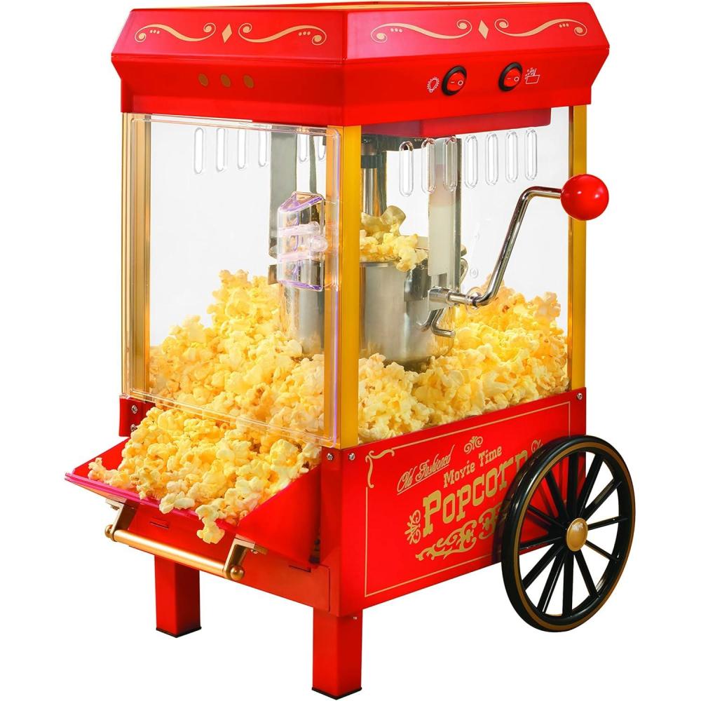imageNostalgia CocaCola Popcorn Maker Machine  Professional Tabletop With 25 Oz Kettle Makes Up to 10 Cups  Vintage Popcorn Machine Movie Theater Style  Coke RedRed