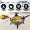 imageHomeCraft 7Inch Electric NonStick Skillet Adjustable Temperature Control CoolTouch Handle with Tempered Glass Lid Perfect For Healthy Keto ampamp LowCarb Diets Rice Bowls ampamp Eggs