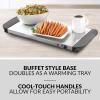 imageHomeCraft HCBS15SS 3Station 15Quart Stainless Steel Buffet Server Slow Cooker ampamp Warming Tray Adjustable Temperature Perfect for Dinner Appetizers15Quart Stainless Steel Buffet Cooker