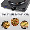 imageHomeCraft HCSB75BK Portable Countertop Single Burner Hot Plate Electric Cooktop 750 Watts Adjustable Temperature Control BlackCountertop Single Burner