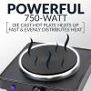 imageHomeCraft HCSB75BK Portable Countertop Single Burner Hot Plate Electric Cooktop 750 Watts Adjustable Temperature Control BlackCountertop Single Burner