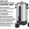 imageHomecraft 100Cup Coffee Urn and Hot Beverage Dispenser with Dripless Faucet QuickBrewing Stainless Steel100 Cup