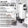 imageHomecraft 100Cup Coffee Urn and Hot Beverage Dispenser with Dripless Faucet QuickBrewing Stainless Steel30 Cup
