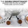 imageHomecraft 100Cup Coffee Urn and Hot Beverage Dispenser with Dripless Faucet QuickBrewing Stainless Steel45 Cup Double Spigot