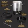 imageHomecraft 100Cup Coffee Urn and Hot Beverage Dispenser with Dripless Faucet QuickBrewing Stainless Steel45 Cup Squat