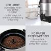 imageHomecraft 100Cup Coffee Urn and Hot Beverage Dispenser with Dripless Faucet QuickBrewing Stainless Steel45 Cup Squat