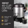 imageHomecraft 100Cup Coffee Urn and Hot Beverage Dispenser with Dripless Faucet QuickBrewing Stainless Steel45 Cup Squat