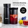 imageHomecraft 3Quart Iced Coffee and Tea Maker with Filter Basket Flavor Enhancer Adjustable Brew Strength2 Qt Iced TeaCoffee Maker Black