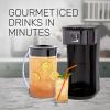 imageHomecraft 3Quart Iced Coffee and Tea Maker with Filter Basket Flavor Enhancer Adjustable Brew Strength3 Qt Iced TeaCoffee Maker Black