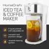 imageHomecraft 3Quart Iced Coffee and Tea Maker with Filter Basket Flavor Enhancer Adjustable Brew Strength3 Qt Iced TeaCoffee Maker White