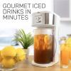 imageHomecraft 3Quart Iced Coffee and Tea Maker with Filter Basket Flavor Enhancer Adjustable Brew Strength3 Qt Iced TeaCoffee Maker White