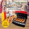 imageHomecraft Electric Sausage ampamp Brat Grill with Oil Drip Tray Carry Handle and Cord Storage up to 5 Links of Beef Turkey Chicken Veggie Sausages or Hot DogsRed