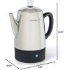 imageHomecraft HCPC10SS 10Cup Stainless Steel Coffee Maker Percolator EasyPour Spout LED Indicator Light Keep Warm Function