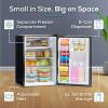 imageIgloo 32 CuFt Double Door Compact Refrigerator with Freezer  Slide Out Glass Shelf Perfect for Homes Offices Dorms  BlackBlack