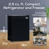 imageIgloo 32 CuFt Double Door Compact Refrigerator with Freezer  Slide Out Glass Shelf Perfect for Homes Offices Dorms  BlackBlack