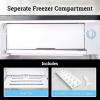 imageIgloo 32 CuFt Double Door Compact Refrigerator with Freezer  Slide Out Glass Shelf Perfect for Homes Offices Dorms  BlackBlack