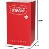 imageIgloo 32 CuFt Double Door Compact Refrigerator with Freezer  Slide Out Glass Shelf Perfect for Homes Offices Dorms  BlackCoke Red