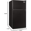 imageIgloo 32 CuFt Double Door Compact Refrigerator with Freezer  Slide Out Glass Shelf Perfect for Homes Offices Dorms  BlackDouble Door Black