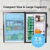imageIgloo 32 CuFt Double Door Compact Refrigerator with Freezer  Slide Out Glass Shelf Perfect for Homes Offices Dorms  BlackPlatinum