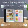 imageIgloo 32 CuFt Double Door Compact Refrigerator with Freezer  Slide Out Glass Shelf Perfect for Homes Offices Dorms  BlackPlatinum