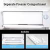 imageIgloo 32 CuFt Double Door Compact Refrigerator with Freezer  Slide Out Glass Shelf Perfect for Homes Offices Dorms  BlackWhite