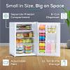 imageIgloo 32 CuFt Double Door Compact Refrigerator with Freezer  Slide Out Glass Shelf Perfect for Homes Offices Dorms  BlackWhite