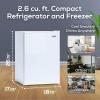 imageIgloo 32 CuFt Double Door Compact Refrigerator with Freezer  Slide Out Glass Shelf Perfect for Homes Offices Dorms  BlackWhite