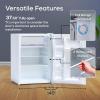 imageIgloo 32 CuFt Double Door Compact Refrigerator with Freezer  Slide Out Glass Shelf Perfect for Homes Offices Dorms  BlackWhite