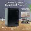 imageIgloo 35 Cu Ft Chest Freezer with Removable Basket and Front Defrost Water Drain Small Deep Freezer Perfect for Homes Garages and RVs WhiteBlack