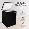 imageIgloo 35 Cu Ft Chest Freezer with Removable Basket and Front Defrost Water Drain Small Deep Freezer Perfect for Homes Garages and RVs WhiteBlack