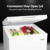 imageIgloo 35 Cu Ft Chest Freezer with Removable Basket and Front Defrost Water Drain Small Deep Freezer Perfect for Homes Garages and RVs WhiteWhite
