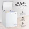 imageIgloo 35 Cu Ft Chest Freezer with Removable Basket and Front Defrost Water Drain Small Deep Freezer Perfect for Homes Garages and RVs WhiteWhite