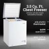 imageIgloo 35 Cu Ft Chest Freezer with Removable Basket and Front Defrost Water Drain Small Deep Freezer Perfect for Homes Garages and RVs WhiteWhite