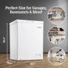 imageIgloo 35 Cu Ft Chest Freezer with Removable Basket and Front Defrost Water Drain Small Deep Freezer Perfect for Homes Garages and RVs WhiteWhite