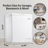 imageIgloo 35 Cu Ft Chest Freezer with Removable Basket and Front Defrost Water Drain Small Deep Freezer Perfect for Homes Garages and RVs WhiteWhite