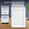 imageIgloo 35 Cu Ft Chest Freezer with Removable Basket and Front Defrost Water Drain Small Deep Freezer Perfect for Homes Garages and RVs WhiteWhite Chest