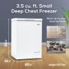imageIgloo 35 Cu Ft Chest Freezer with Removable Basket and Front Defrost Water Drain Small Deep Freezer Perfect for Homes Garages and RVs WhiteWhite Chest