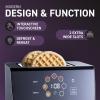 imageInspirex Touch Screen Display Smart Toaster 2 Slice with 8 Bread Type and 7 Browning Modes Automatic Lowering and Raising Digital Countdown Modern Style Stainless SteelInspirex Automatic
