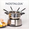 imageNostalgia 8Cup Electric Fondue Pot Set for Cheese ampamp Chocolate  8 ColorCoded Forks Adjustable Temperature Control  Stylish Serving for Hors dOeuvres Entrees and Desserts  Stainless Steel6 Cup Stainless