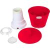 imageNostalgia CocaCola Hot Air Electric Popcorn Maker 8 Cups Healthy Oil Free Popcorn with Measuring Scoop Peace ampamp Harmony AquaHot Air Bucket Coke