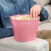 imageNostalgia CocaCola Hot Air Electric Popcorn Maker 8 Cups Healthy Oil Free Popcorn with Measuring Scoop Peace ampamp Harmony AquaHot Air Bucket Coral