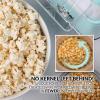 imageNostalgia CocaCola Hot Air Electric Popcorn Maker 8 Cups Healthy Oil Free Popcorn with Measuring Scoop Peace ampamp Harmony AquaHotAir Aqua