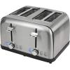 imageNostalgia HomeCraft HCTST4SS Stainless Steel 4Slice Toaster Extra Wide Slots Blue LEDLighted Controls Bagel Defrost ampamp Cancel 6 Browning Levels Perfect for Bread English Muffins and Waffles4Slice