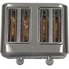 imageNostalgia HomeCraft HCTST4SS Stainless Steel 4Slice Toaster Extra Wide Slots Blue LEDLighted Controls Bagel Defrost ampamp Cancel 6 Browning Levels Perfect for Bread English Muffins and Waffles4Slice